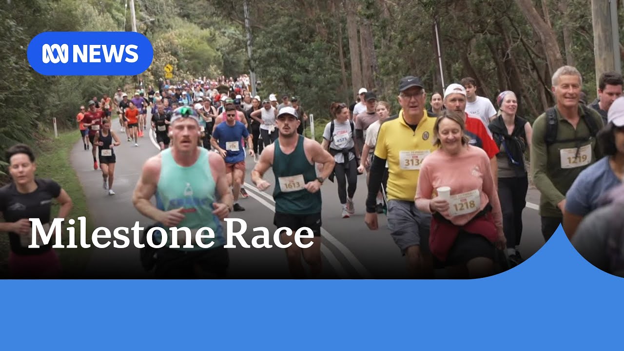 Thousands take part in half-marathon up Hobart's Kunanyi / Mt Wellington | ABC NEWS