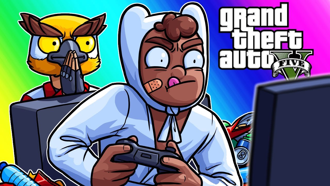 GTA5 Funny Moments - Basically's Intervention and Noisy Cricket Car Battle!