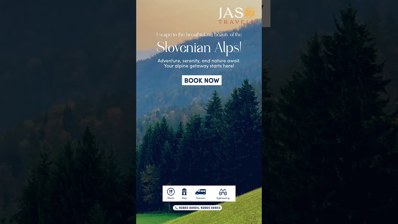 Breathe in the fresh alpine air and lose yourself in the majestic landscapes of the Slovenian Alps.