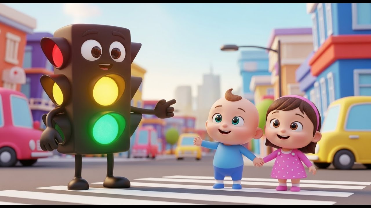 Traffic Signal Guide 🚦 | Fun Traffic Light Song for Kids