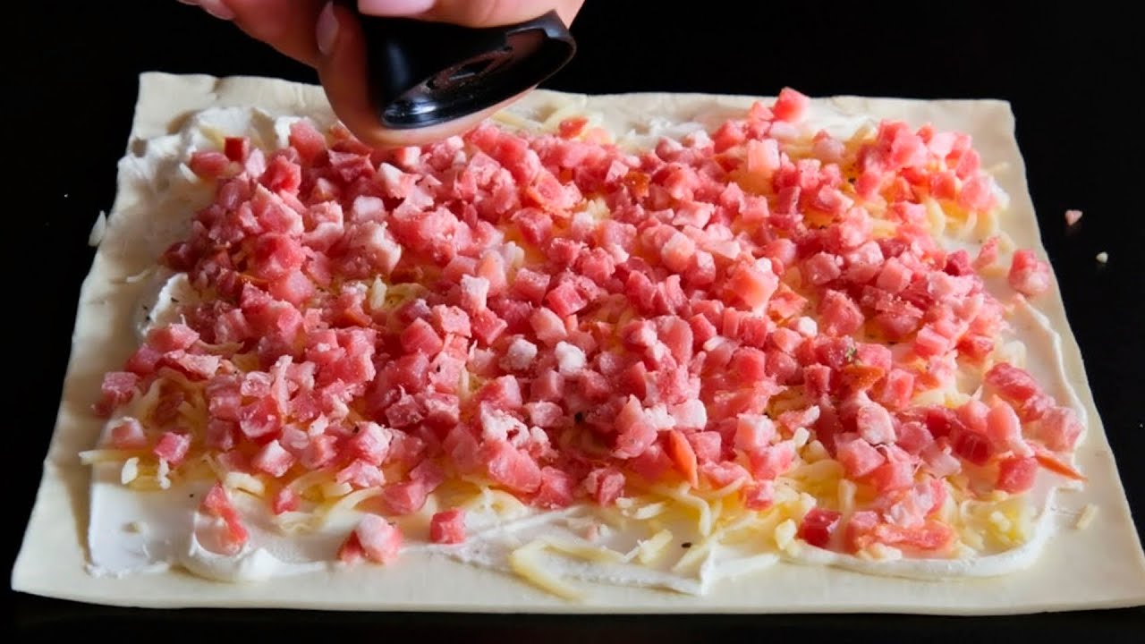 Hast du Blätterteig da? Hier ist ein köstliches Blätterteigrezept, das in nur 7 Minuten fertig is