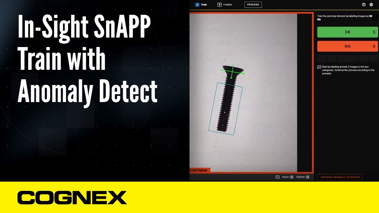 In-Sight SnAPP Sensor: Training with the Anomaly Detector App | Cognex Support