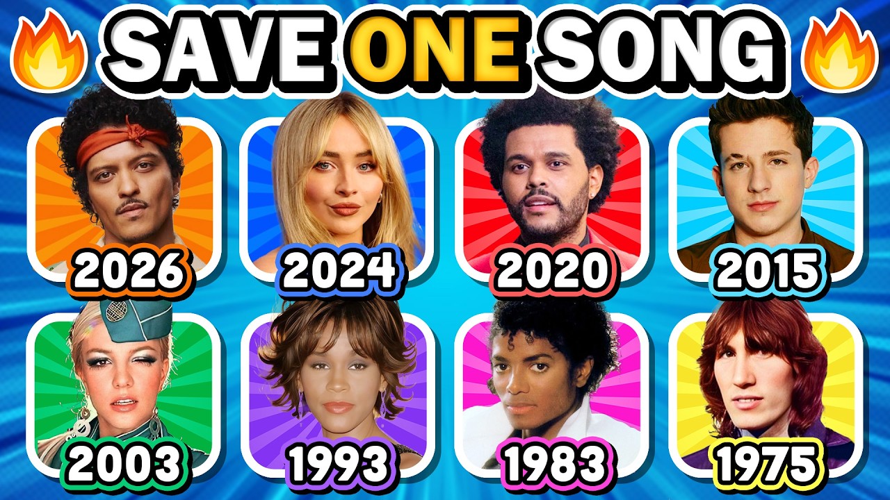 Save One Song Per Year 🤩🎵 Most Popular 6 Songs Each Year 1975 - 2026 | Music Quiz 2026