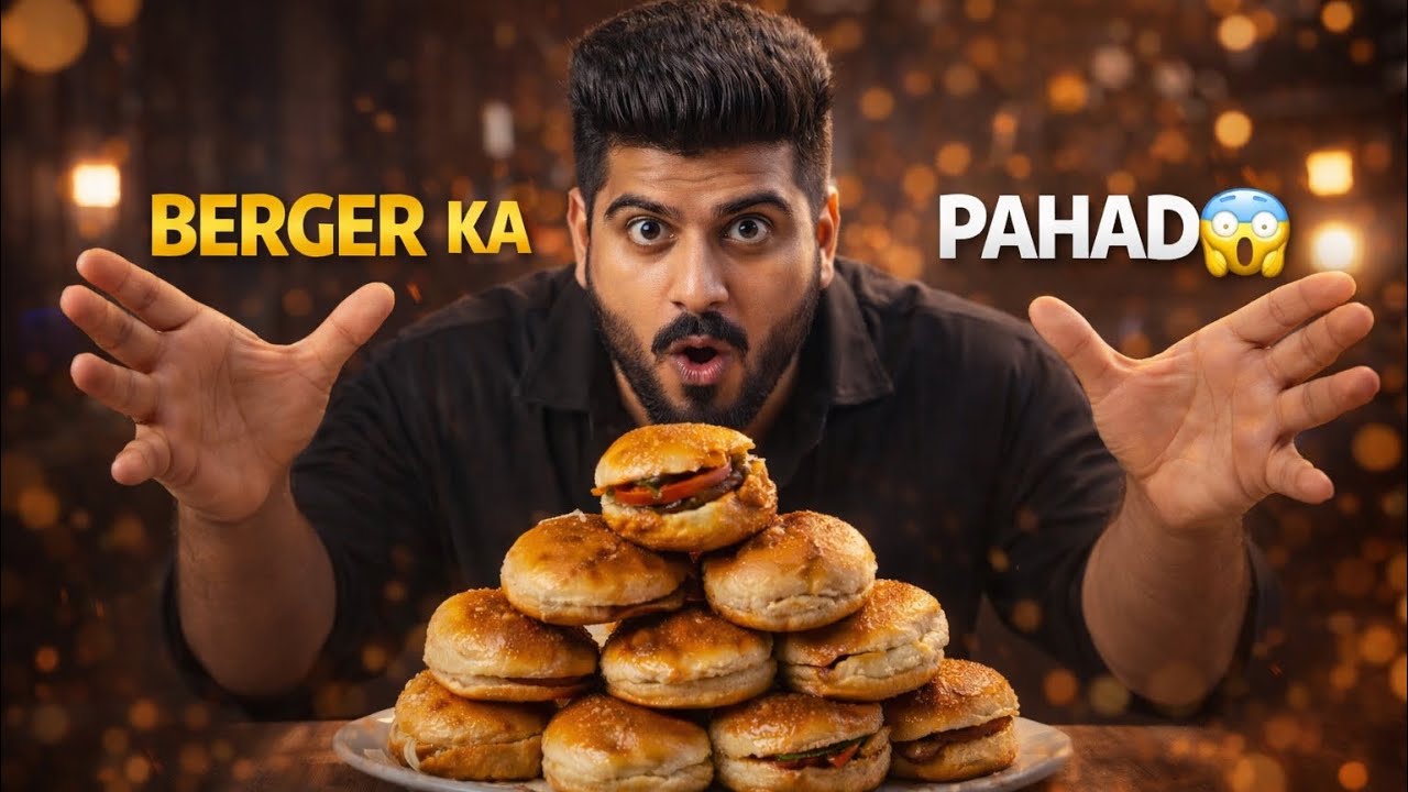 BERGER CHALLENGE: क्या हुआ जब खुद को ही दे दिया चैलेंज | DON’T MISS END | 😱 #viral #youtube #food 