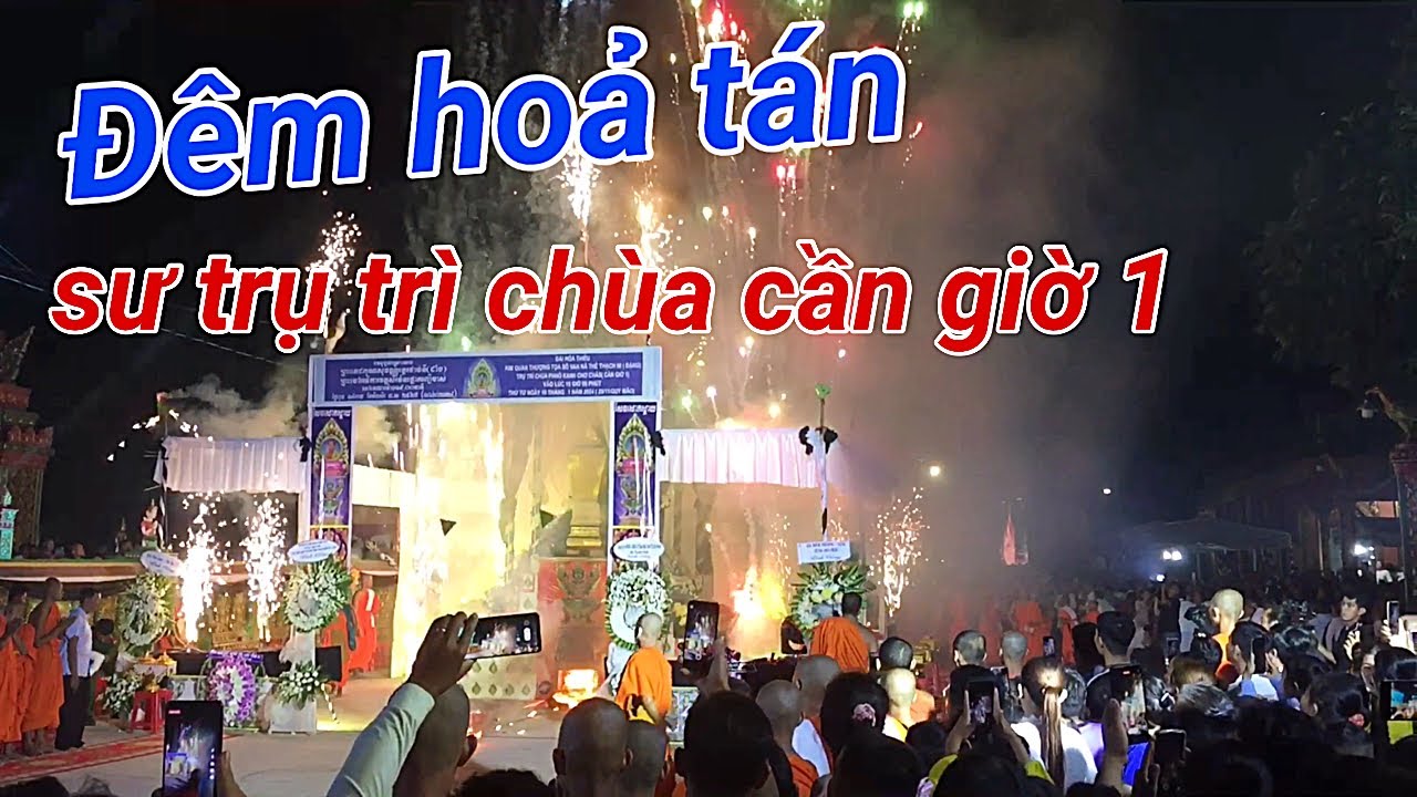 Đêm cuối làm lễ hỏa sư trụ trì chùa cần giờ 1 phần tử gần xa đến rất đông