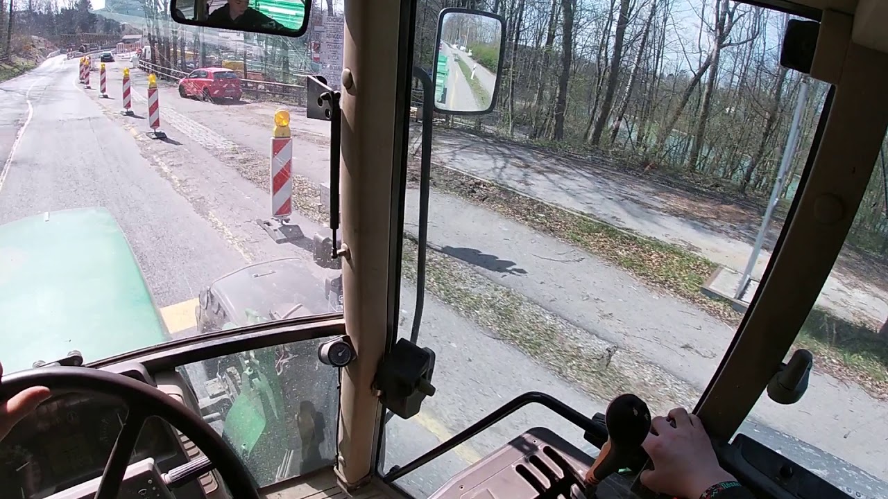 John Deere 6310 mit 13t. Reischkipper KIesfahren! Cab view Teil 1!