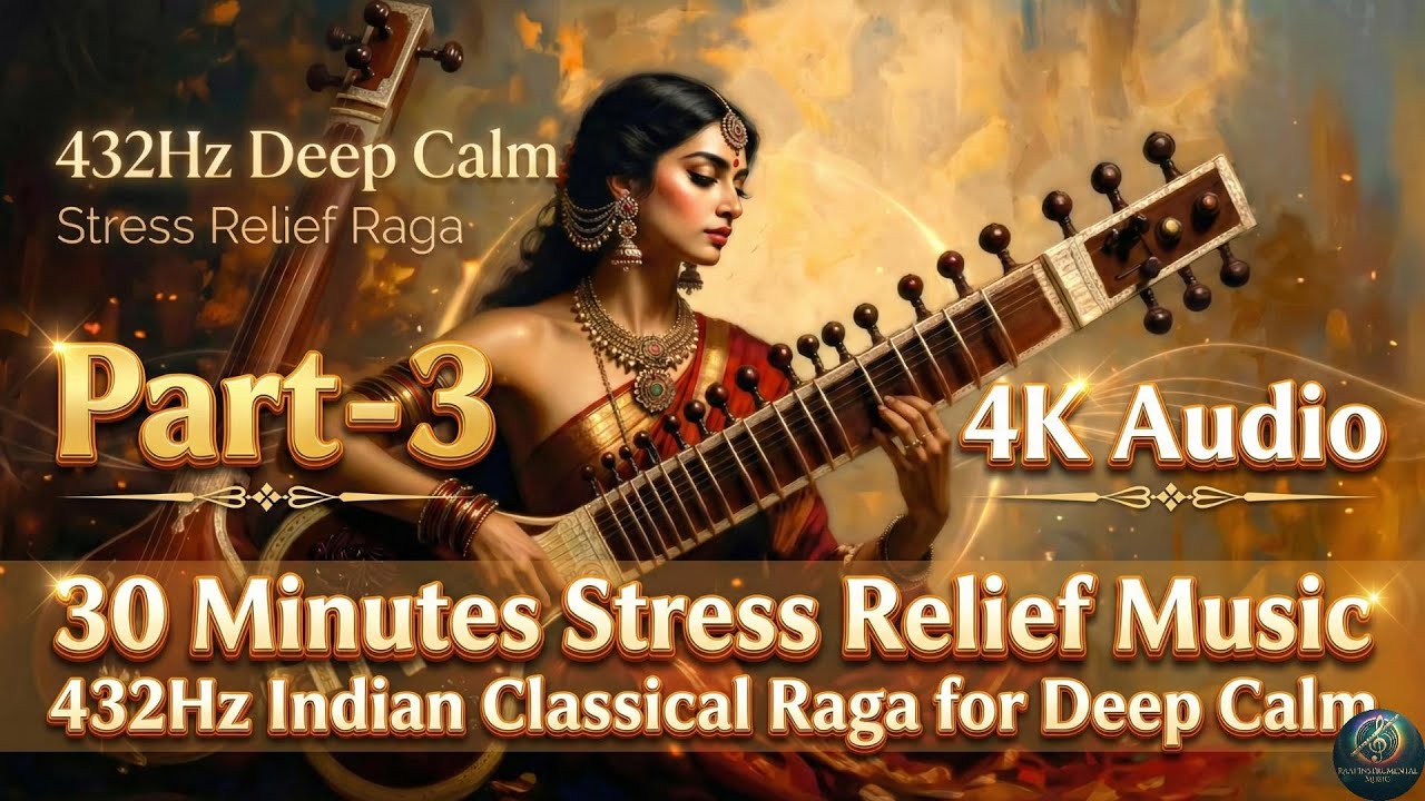 30 Minutes Stress Relief Music  432Hz Indian Classical Raga for Deep Calm