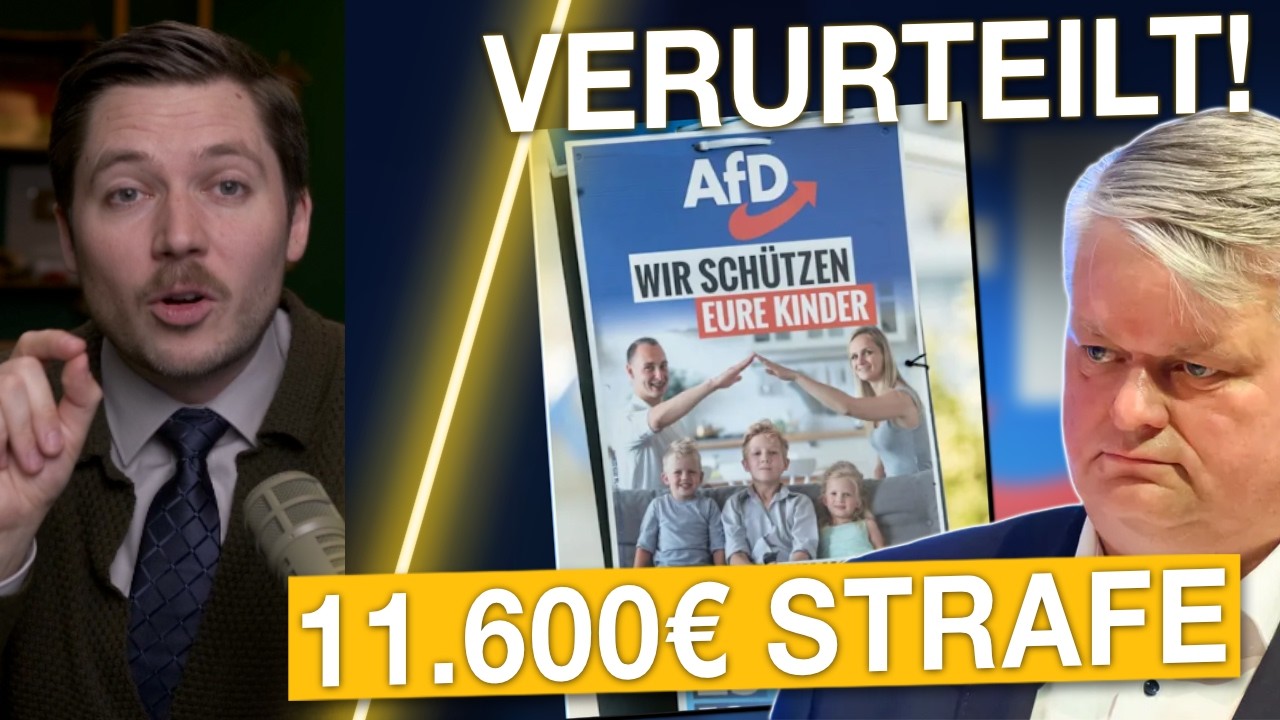 AfD-Politiker wegen Hitlergruß-Plakat VERURTEILT! 11.600€ Strafe - Ist das ein Witz?