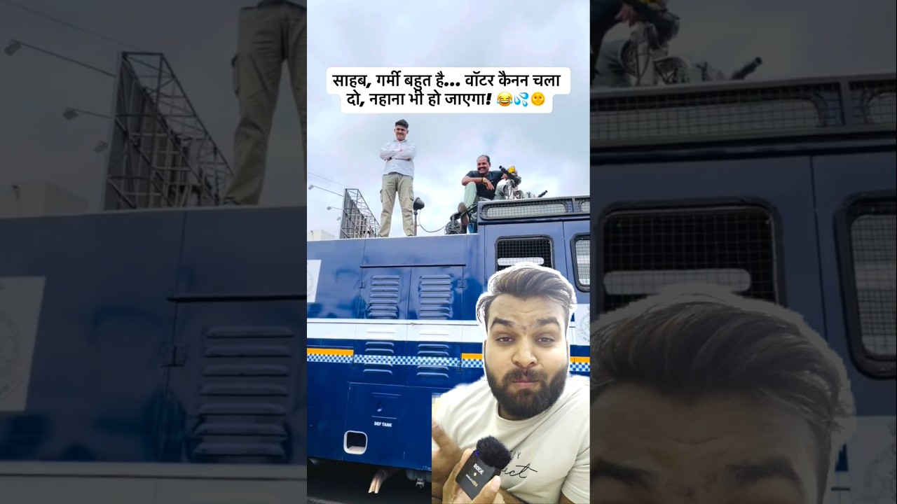 water Canon ki Mang kar rahe protester #viralreels2026 #news