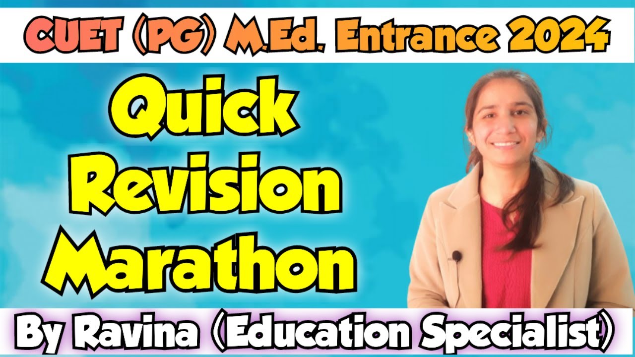 Last Min Revision Marathon for CUET PG 2024 for M.Ed. @InculcateLearning By Ravina #cuet2024#cuetpg