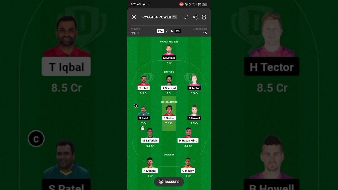 FBA VS SYL Dream11 team, FBA VS SYL Dream11 prediction, #dream11 #dream11prediction #shorts  #viral