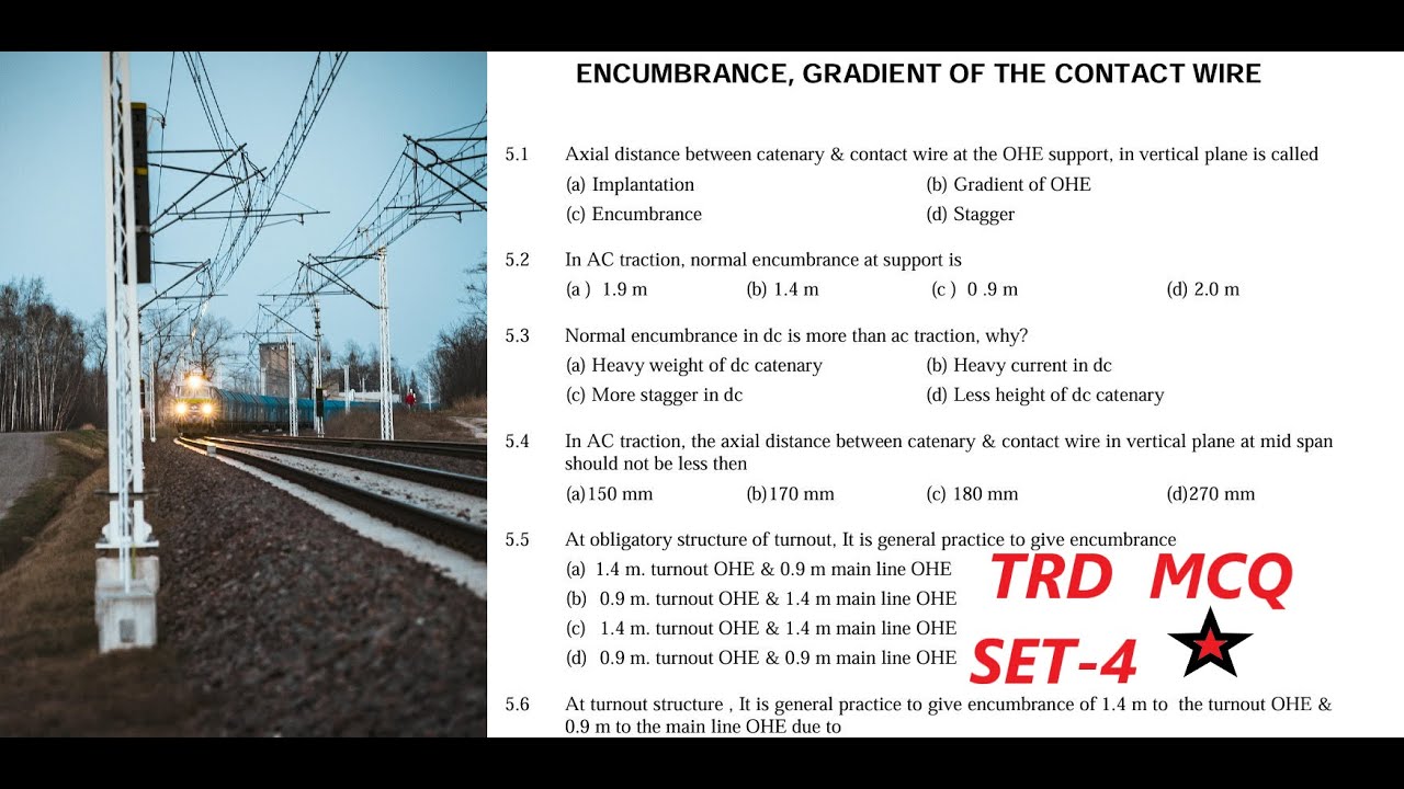 TRD MCQ set-4 || Railway exam || LDCE || GDCE || AEE GROUP B ||