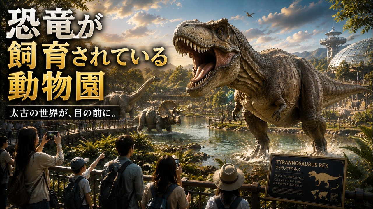もし現代に恐竜動物園があったら｜AI動物園