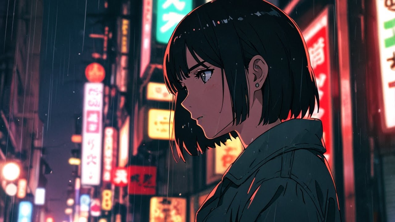 Rainy Night Lofi - Midnight Rooftop Chill Beats for Study & Relax