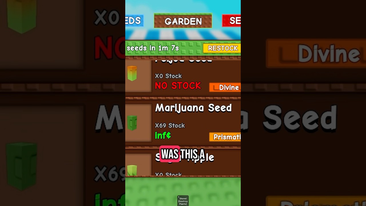 Обновление марихуаны в Grow a Garden #roblox #shorts