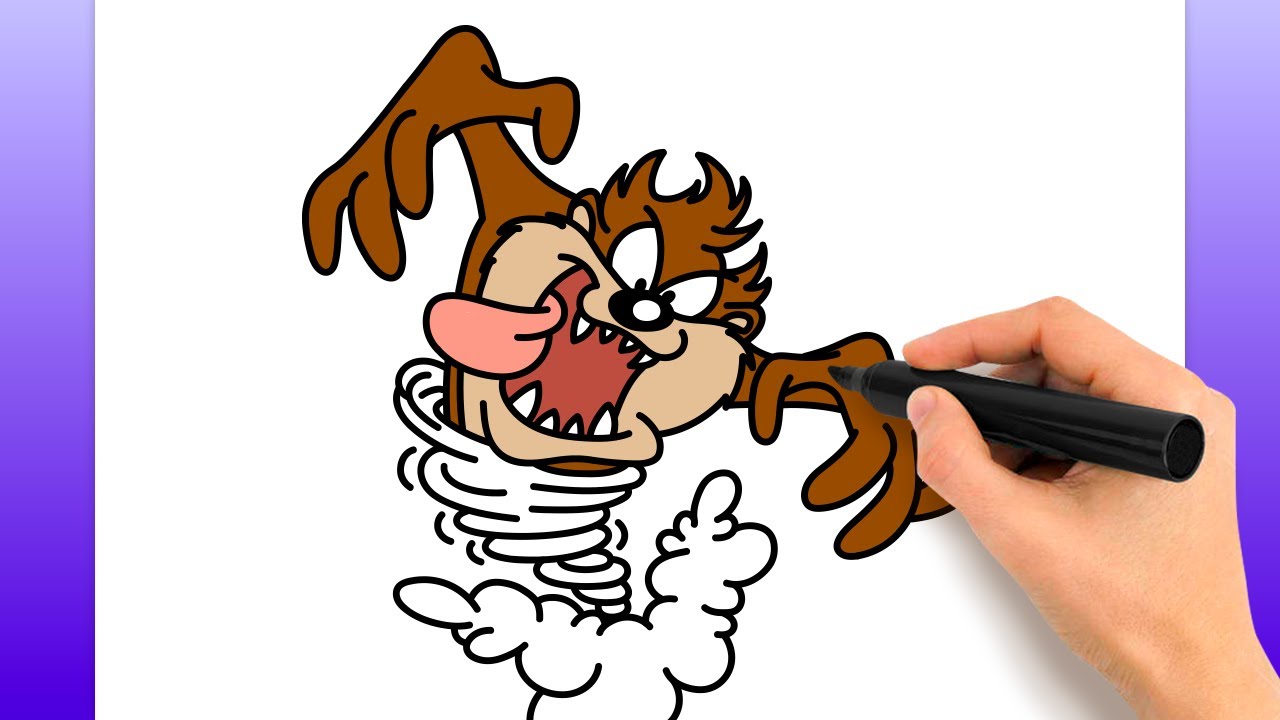 Como Dibujar El Diablo De Tasmania