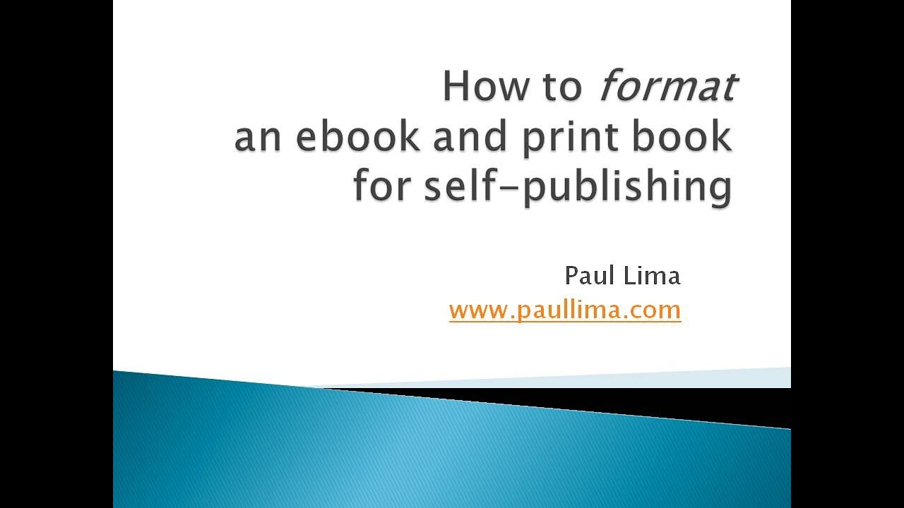Format Book for Self-publishing (with Word); Self-publish (Free!) in Online Book Retailers with D2D