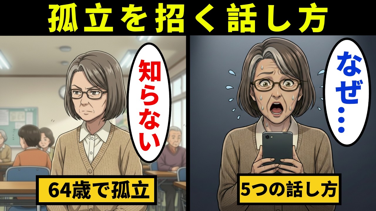【漫画】64歳になって初めて知った。誰も本音を教えてくれなかった、孤立を招いた5つの話し方【メンタル闇ネタ】
