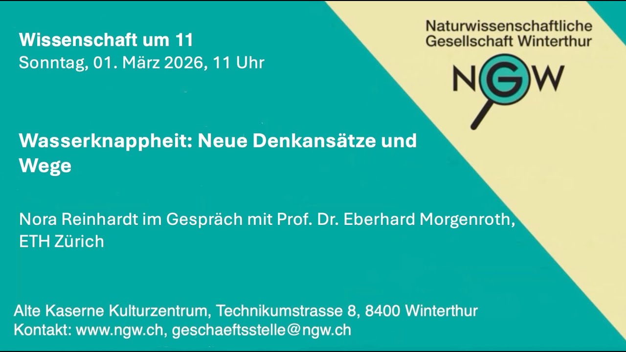 «Wissenschaft um 11»: Wasserknappheit: Neue Denkansätze und Wege