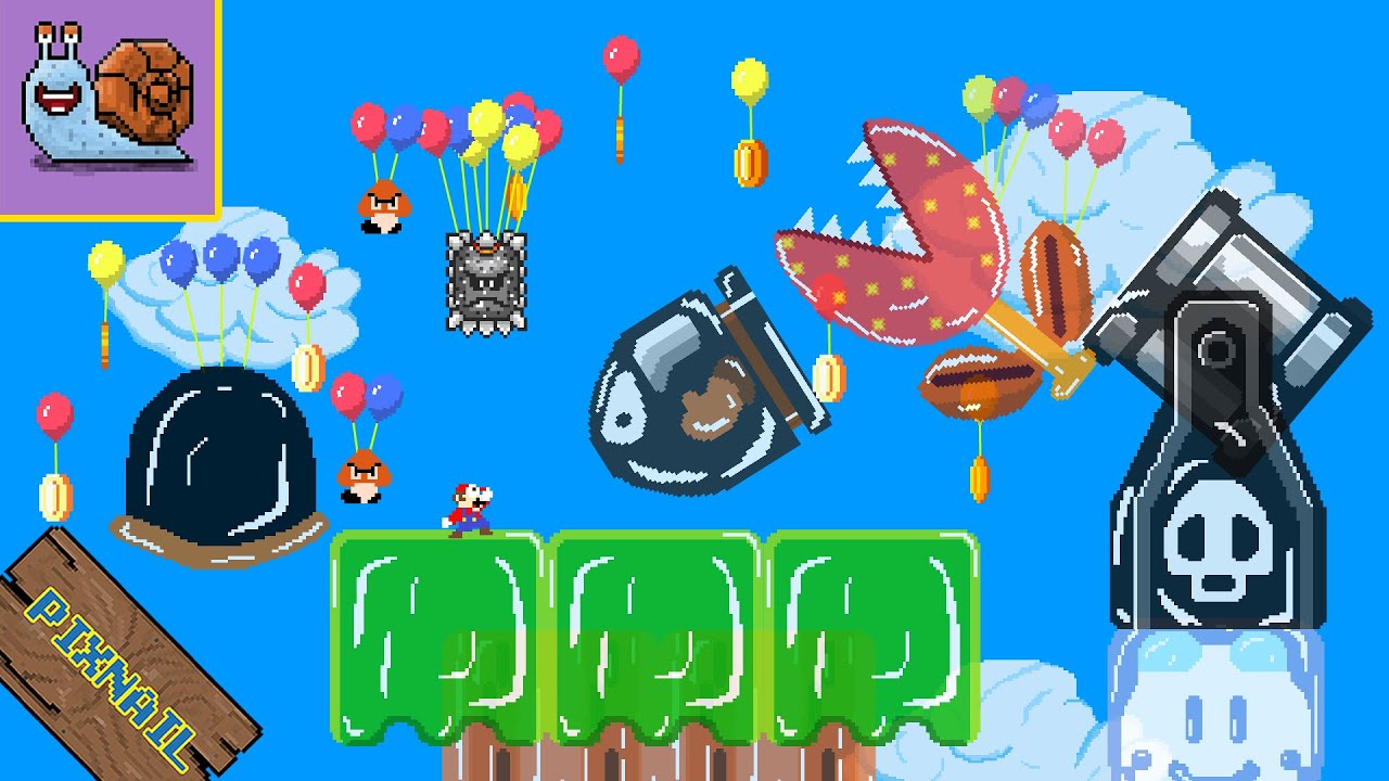 Pixnail: Супер Марио против гигантских воздушных шаров, эпизод 1.3