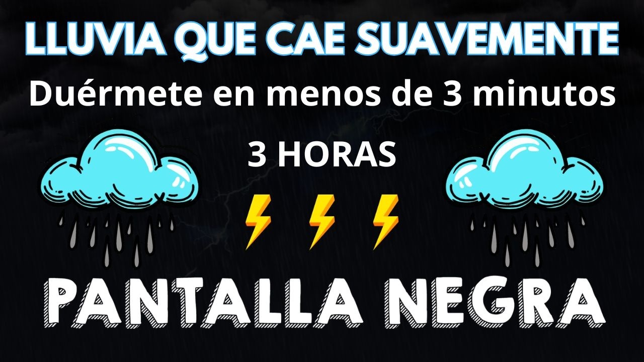 Lluvia Y Truenos Relajante para Dormir 🌧 PANTALLA NEGRA 🌧 Entrar&aacute;s En Sue&ntilde;o Profundo Inmediatamente