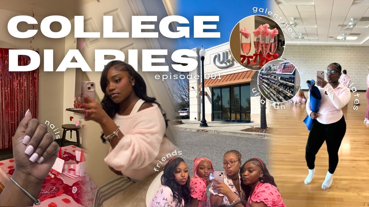 COLLEGE DIARIES 001 ✮⋆˙|| Pilates, galentines, nails, ulta run, etc…|| Arvii Roseanna