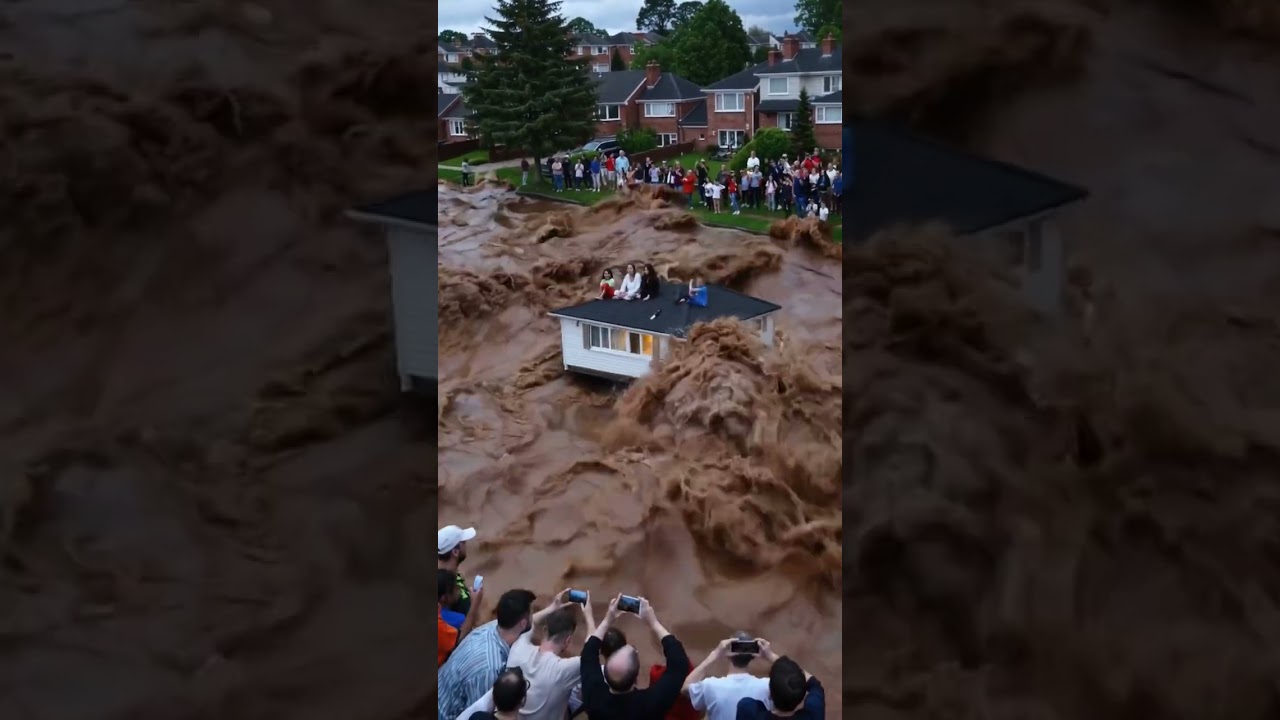 House gets stuck in Massive Flash Flood.