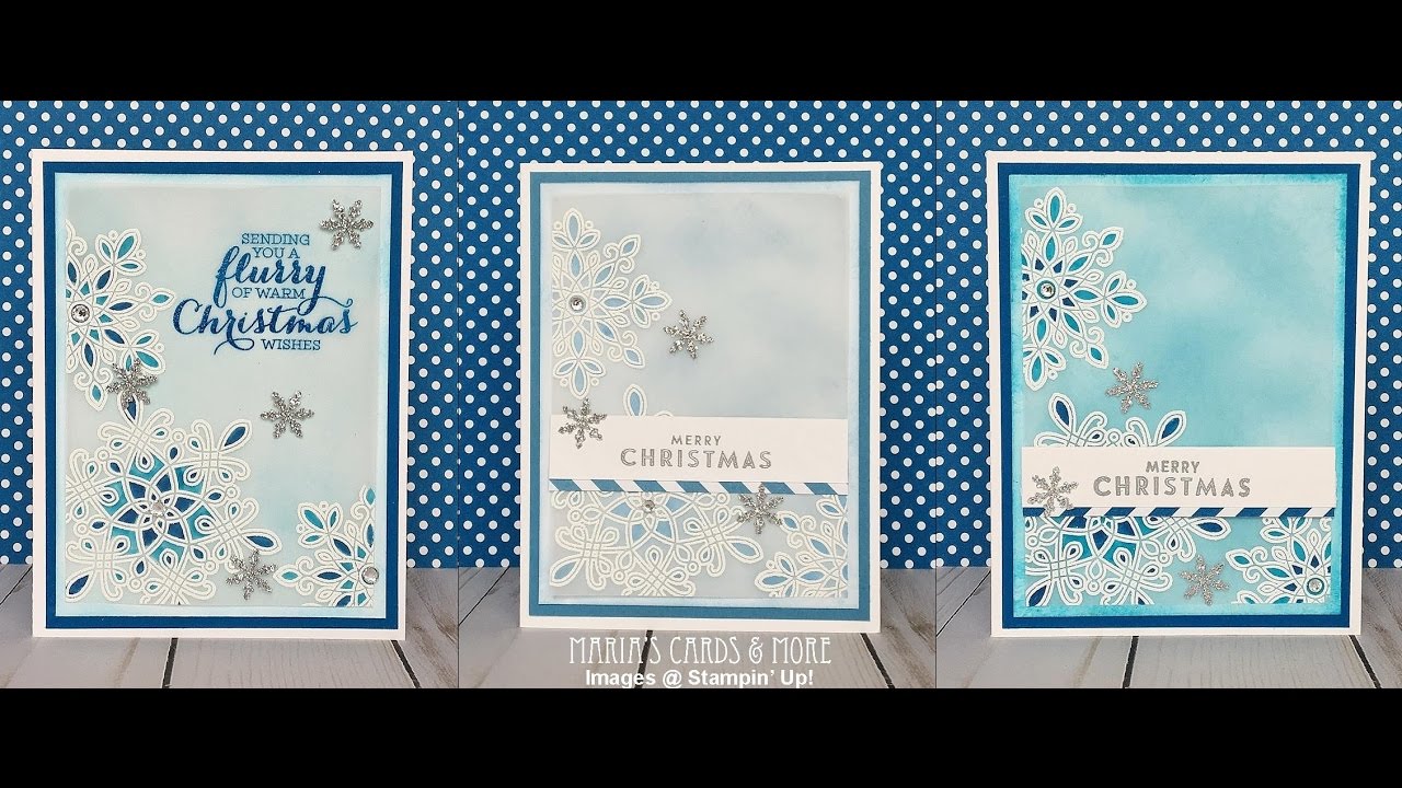 Faux Stained Glass Snowflake Cards with Flurry of Wishes