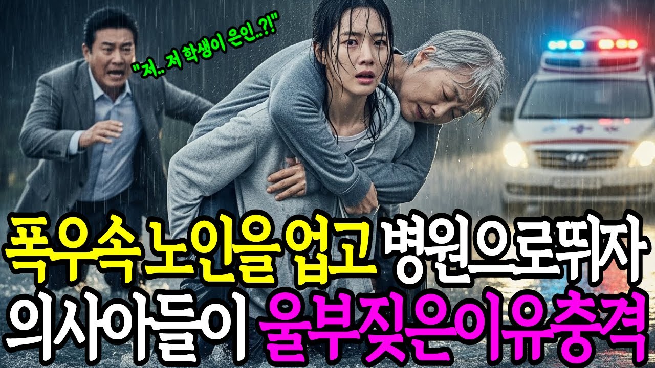 1년 준비한 시험 포기하고 폭우 속 할머니 업고 뛴 20대, 뒤늦게 CCTV 본 의사 아들이 오열하며 무릎 꿇은 충격적인 이유 [감동실화/오디오북]