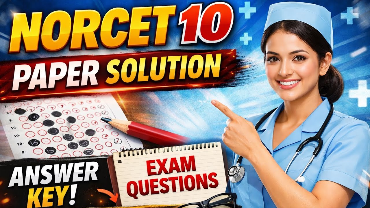 Решение задач из экзаменационного листа Norcet_10 #aiims #norcet ##nursingexam