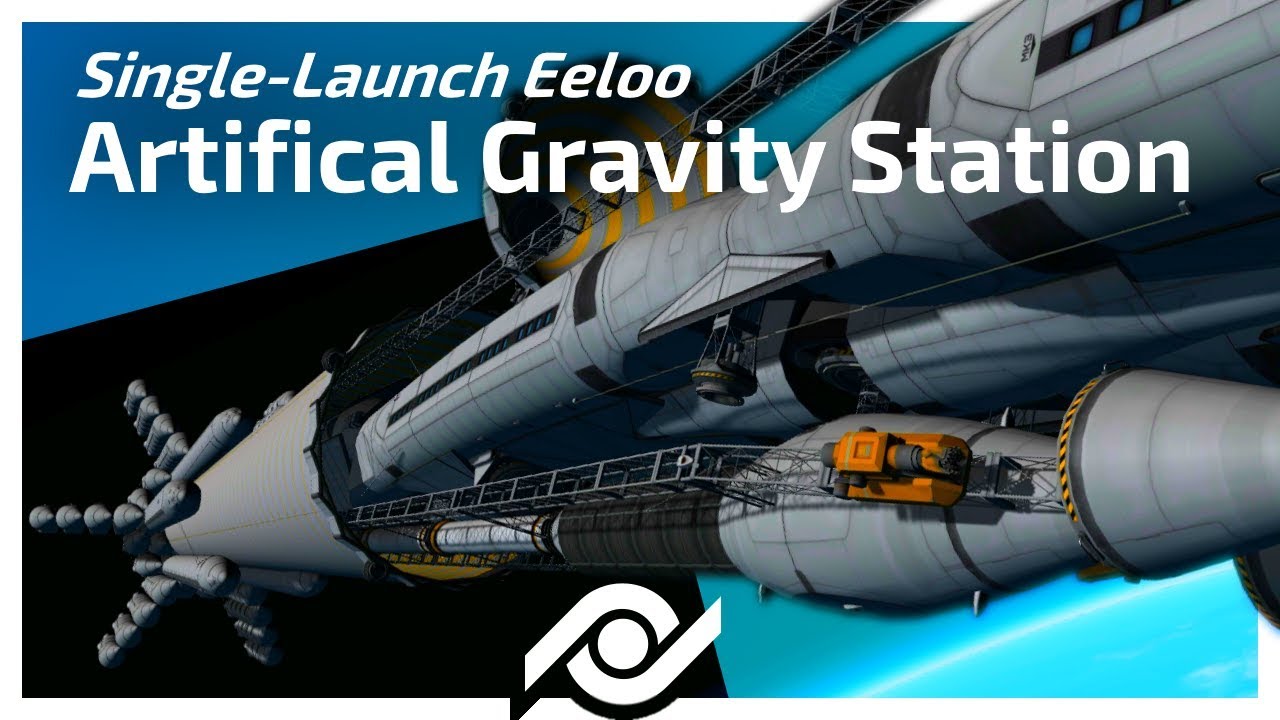 KSP - Single Launch Eeloo Artificial Gravity Station [10000 sub special]