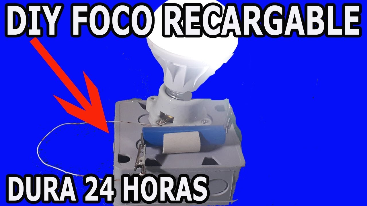 Como hacer Potente foco led recargable 24 horas de duracion con materiales de desecho