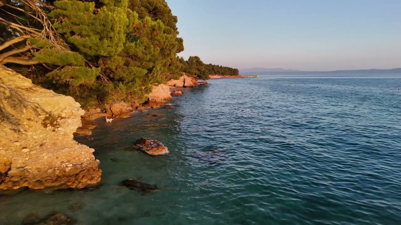 Chorwacja 2025, Ba&scaron;ka Voda, Makarska, Plaża Bilo&scaron;evac, Nugal, Podrače,
