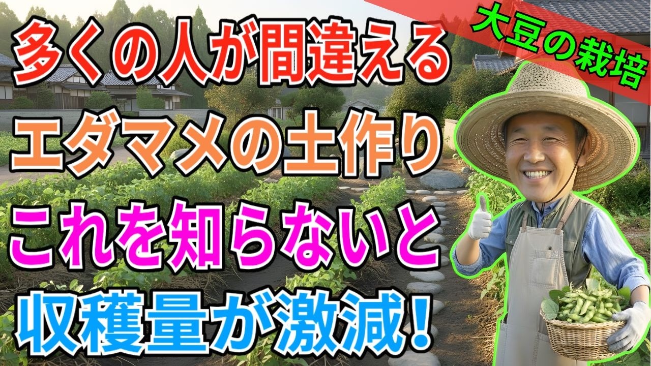 【必ず成功】エダマメの土作り（正しくやれば品質＆収量がアップ！枝豆の土作りのコツとポイントを完全解説）【家庭菜園】【枝豆栽培】【初心者向け】