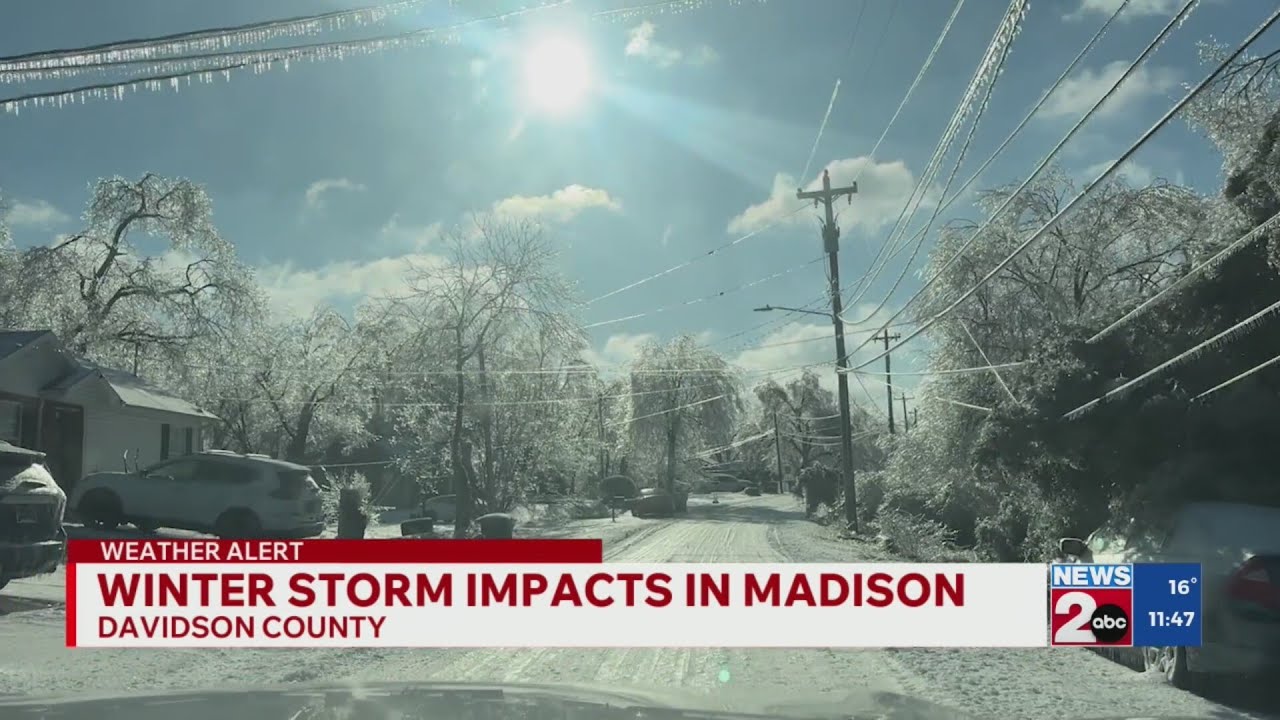 Impact of winter storm in Madison