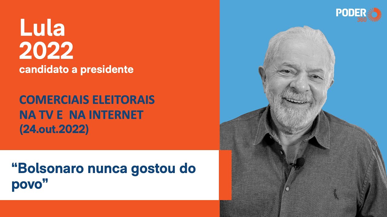 Lula (programa eleitoral 5min. - TV): “Bolsonaro nunca gostou do povo” (24.out.2022)