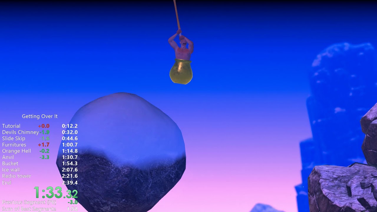 Getting Over It - 2:33.924 Speedrun