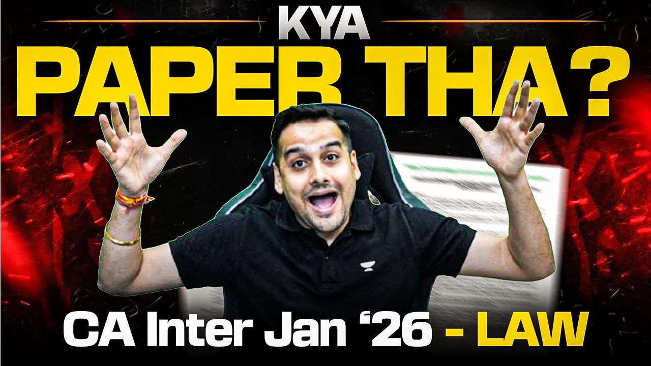 CA Inter LAW EXAM Review TODAY for JAN 26 Attempt Ft. CA Ankit Oberoi Sir