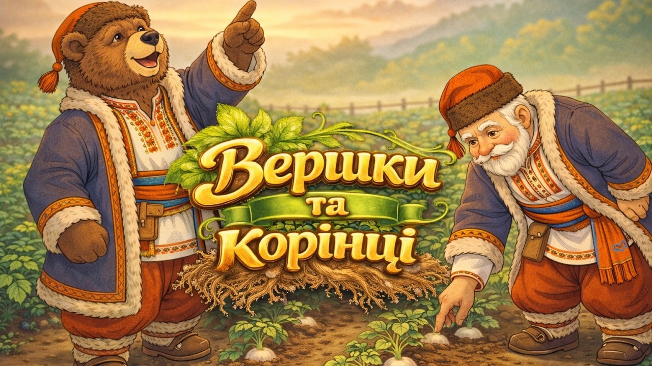 Вершки та Корінці — музична казка для малюків 🎶📖