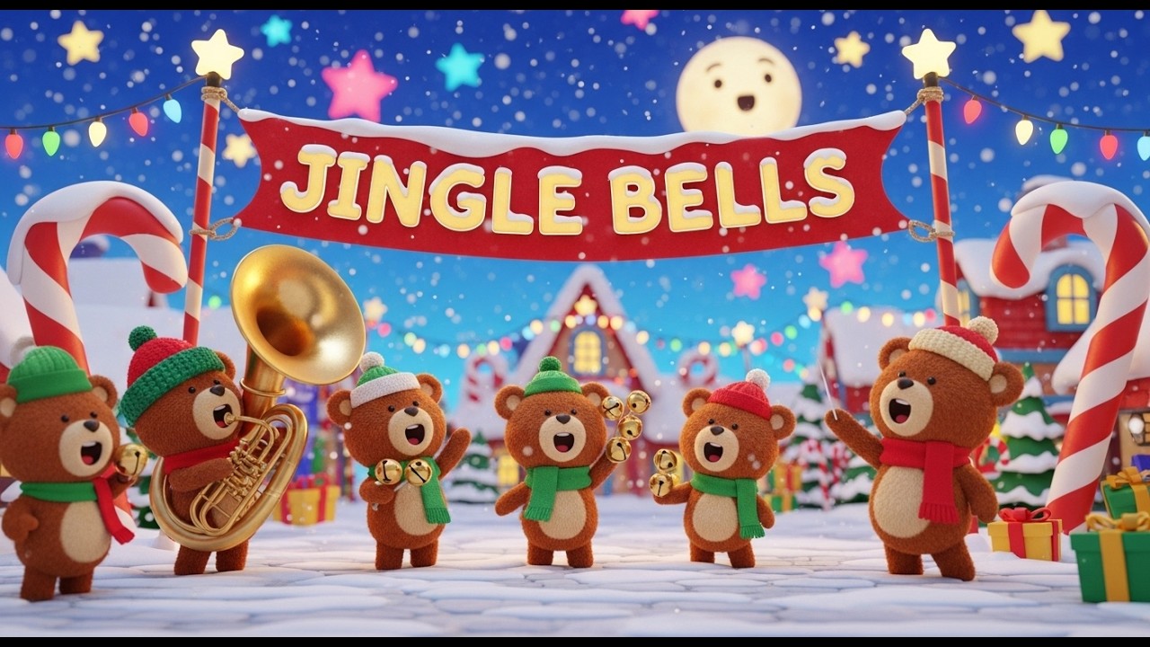 Jingle Bells and Teddy Bears | Fun Christmas Nursery Rhyme for Kids | Songs for Toddlers & Babies