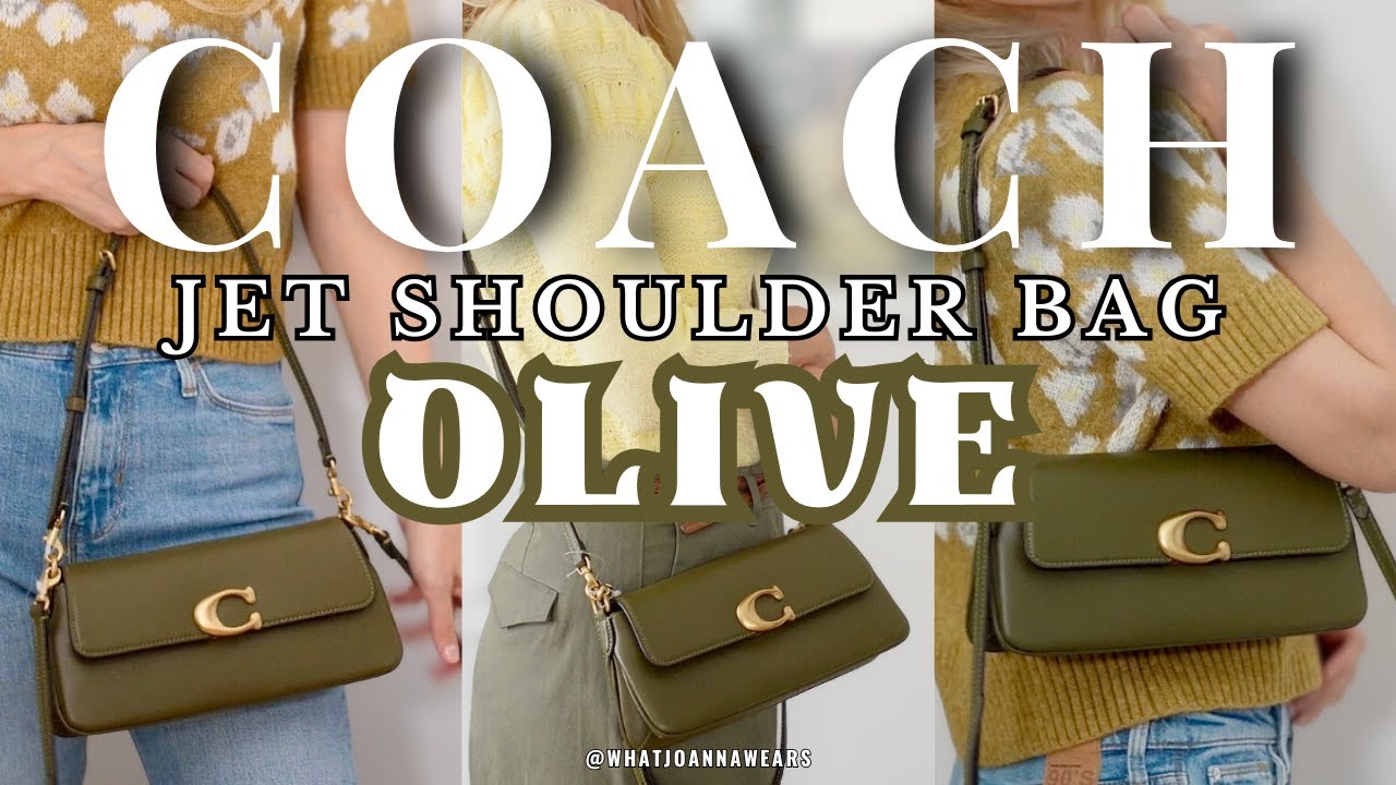 Unboxing the COACH Jet Shoulder Bag in Olive | What Fits Inside + 2 Ways to Wear