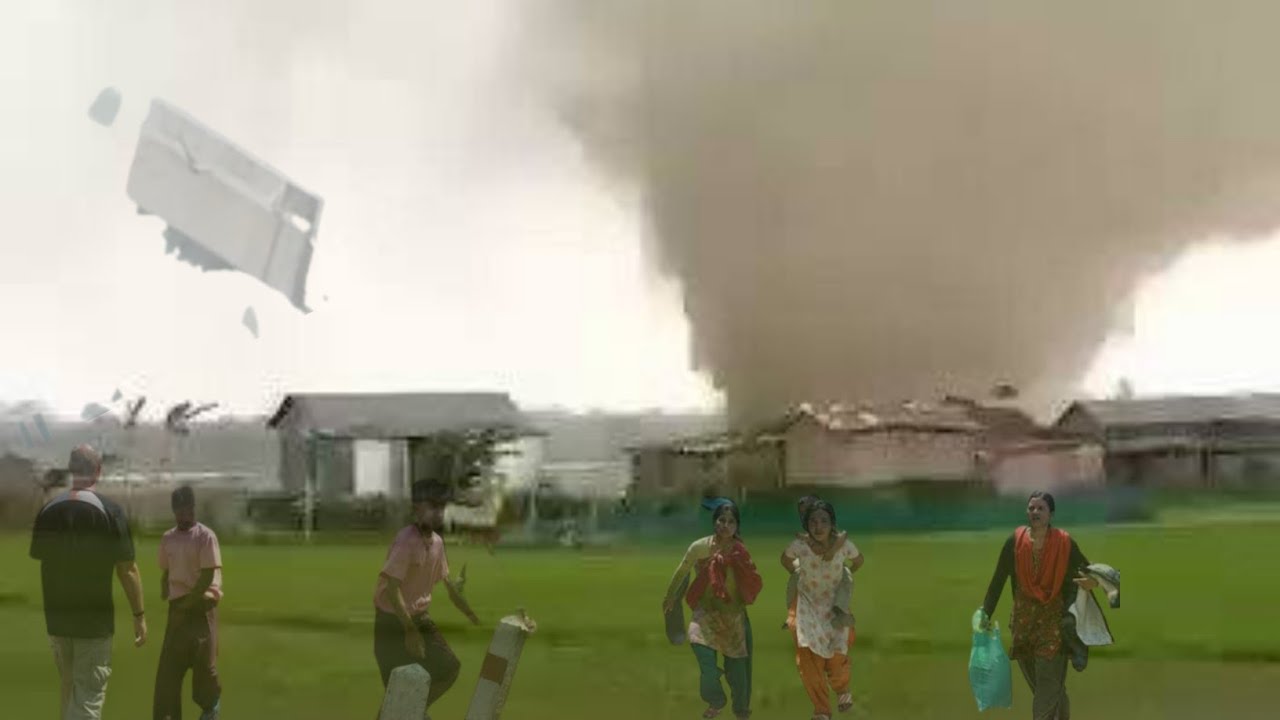 India Terrible Tornado Today | A Dangerious Tornado Hit Assam Of India | India Tornado Today Live