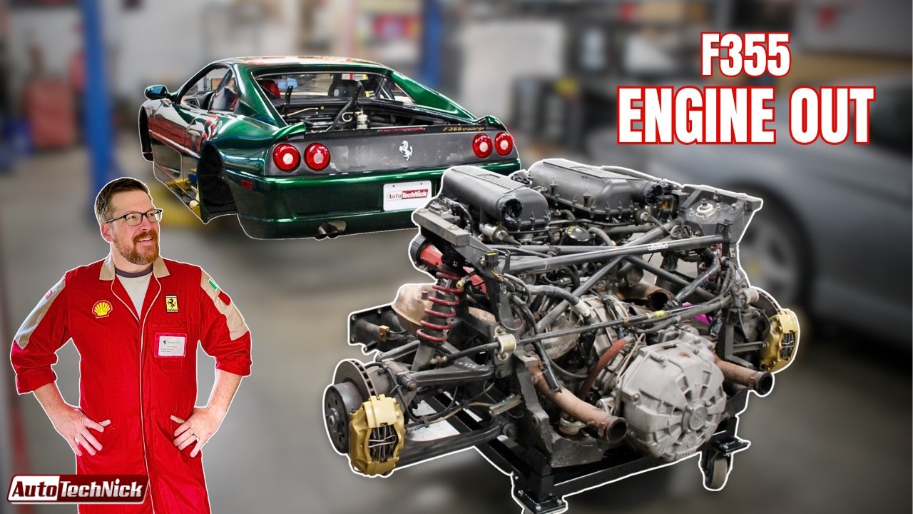 Timing Belt Replacement on a Ferrari F355 Requires Full Engine Removal