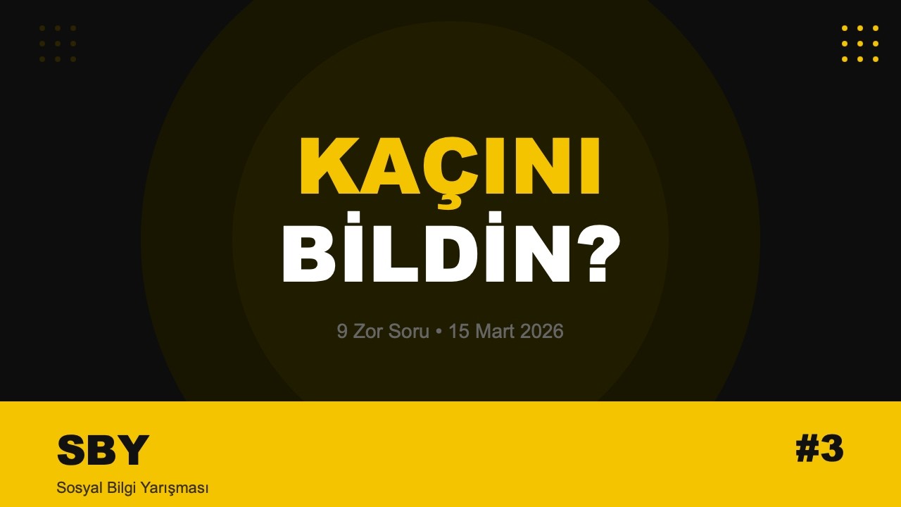 Sosyal Bilgi Yarışması #3 | Genel Kültürünü Test Et! | SBY Canlı Yayın Kaydı