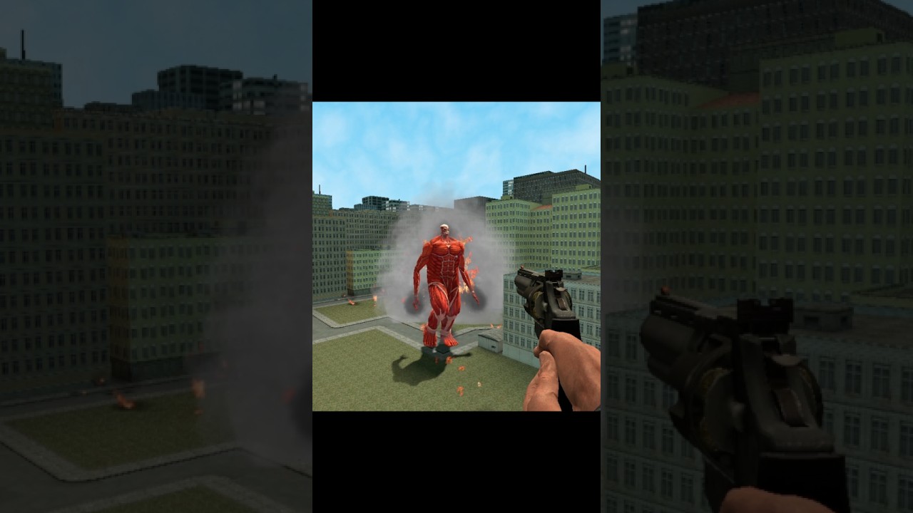 DESTRUCTION ALL TITANS NEXTBOTS IN GMOD #shortsfeed #nextbots #aot #titans #shortstop1