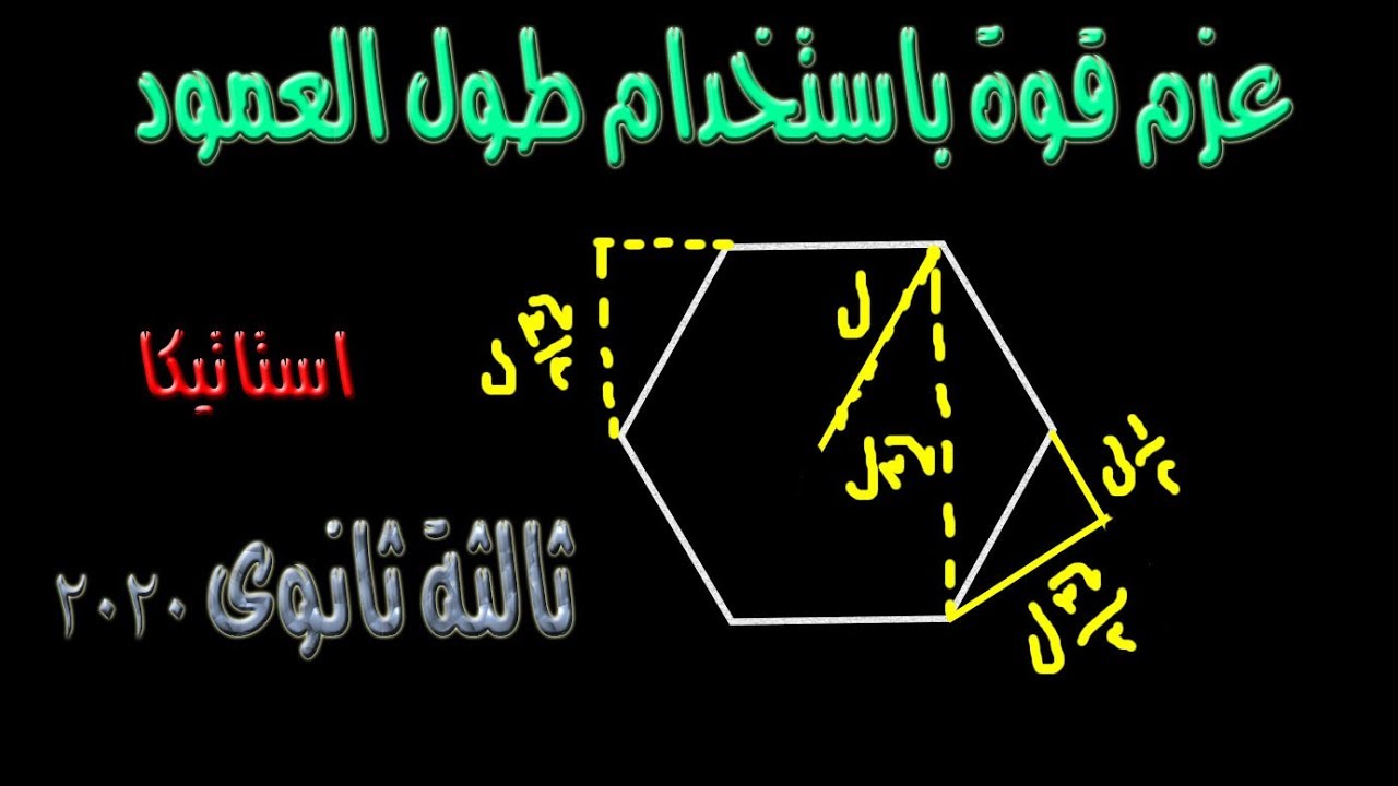 العزوم :عزم قوة باستخدام طول العمود (الجزء الثالث) ثالثة ثانوى 2020
