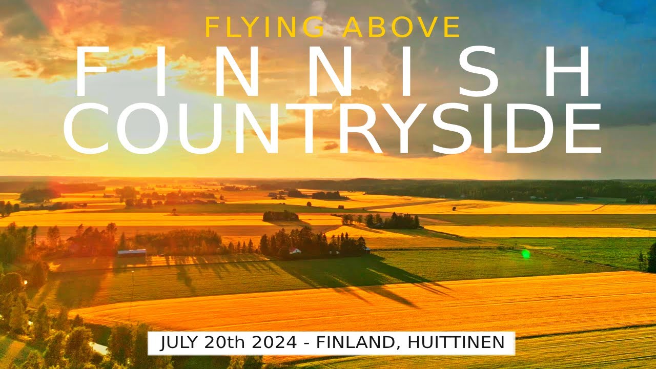 Relaxing Late Evening Fly above Finnish Countryside, July 2024, Huittinen, Finland [4K] #slowtv