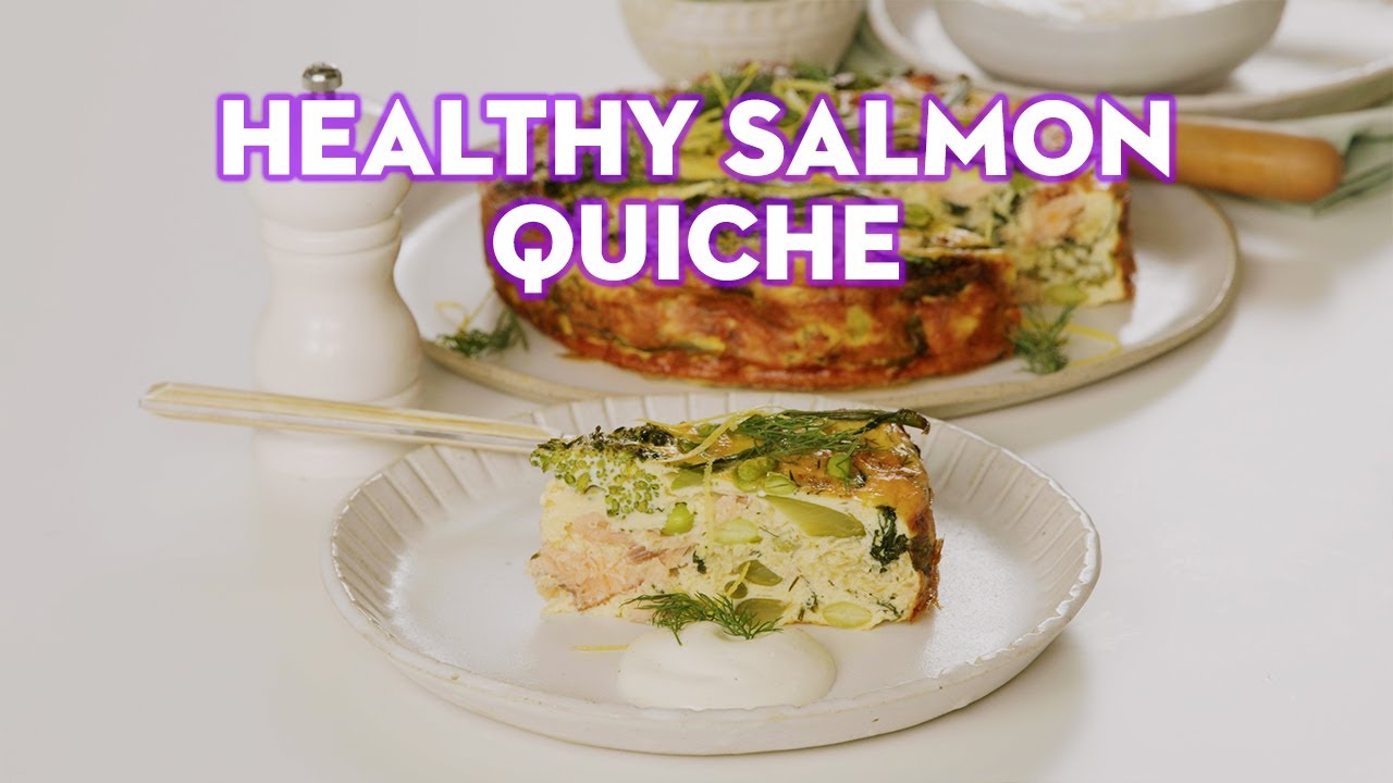 Healthy salmon quiche I taste.com.au
