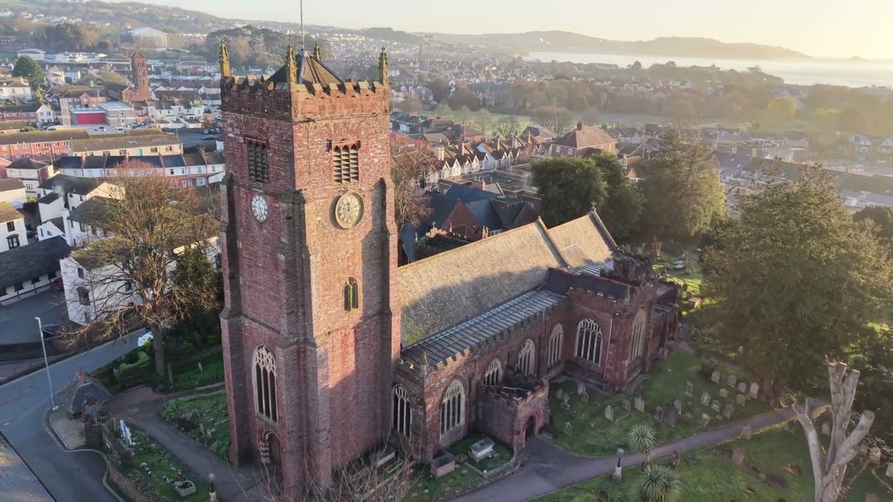 Paignton Parish Church Drone Footage | Aerial View of Oldest Part of Paignton