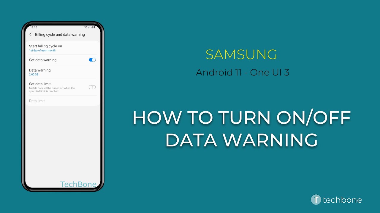 How to Turn On/Off Data warning - Samsung [Android 11 - One UI 3]